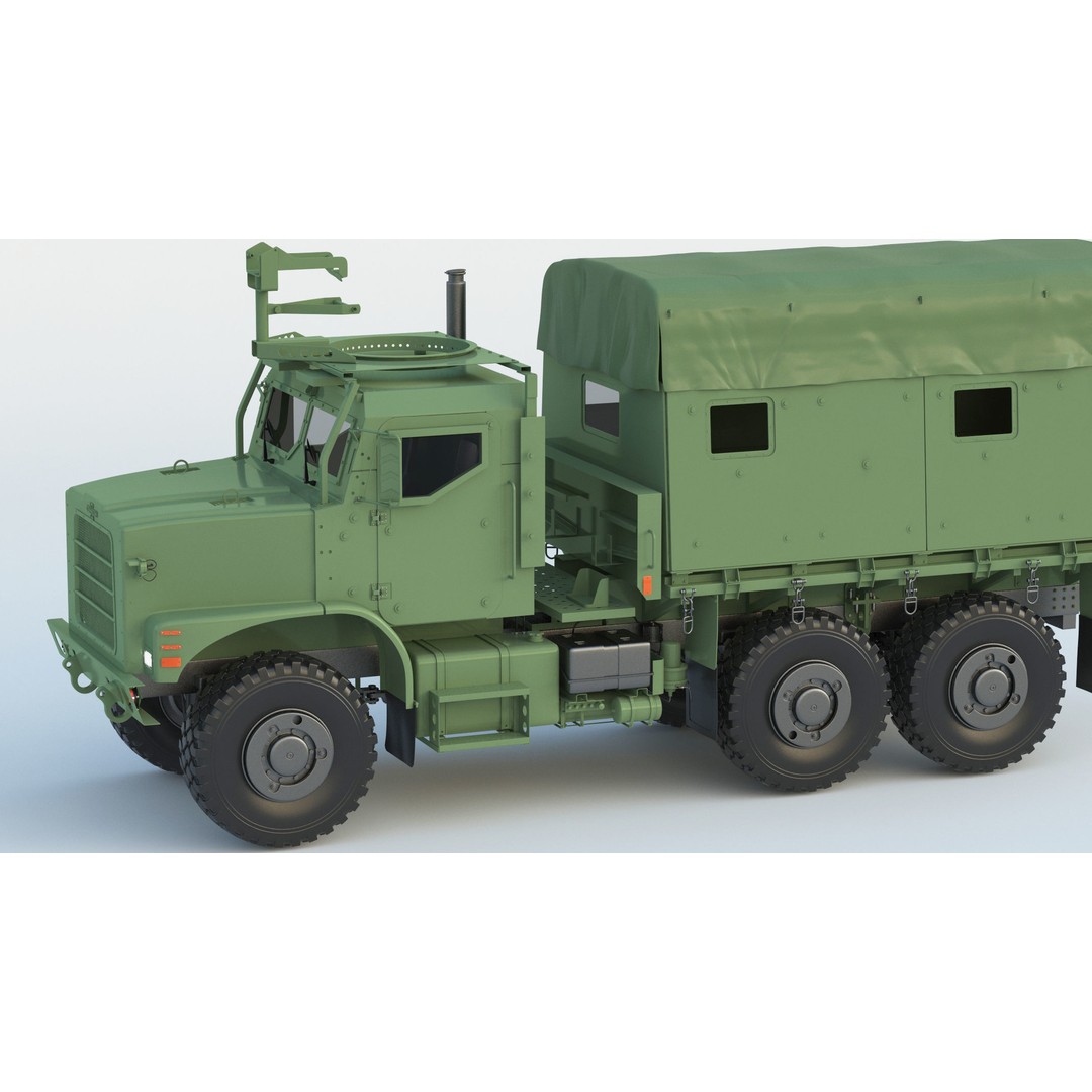 MTVR MK23 Military Truck 3D Model – High Poly PBR Game Asset, FBX, OBJ - View 12