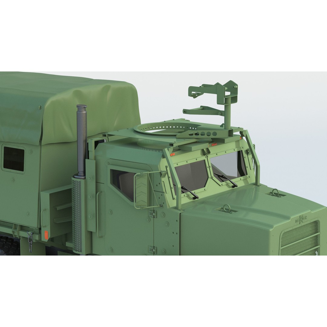 MTVR MK23 Military Truck 3D Model – High Poly PBR Game Asset, FBX, OBJ - View 14