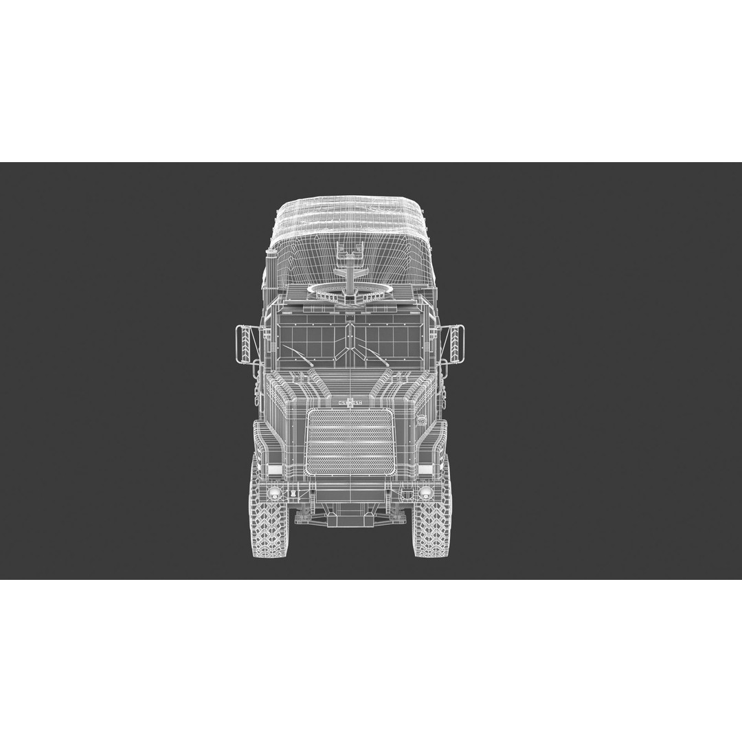 MTVR MK23 Military Truck 3D Model – High Poly PBR Game Asset, FBX, OBJ - View 23