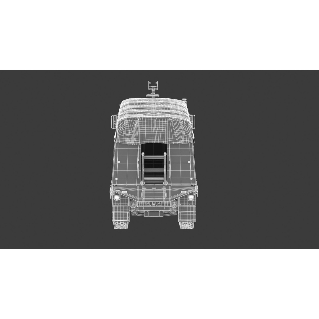 MTVR MK23 Military Truck 3D Model – High Poly PBR Game Asset, FBX, OBJ - View 27