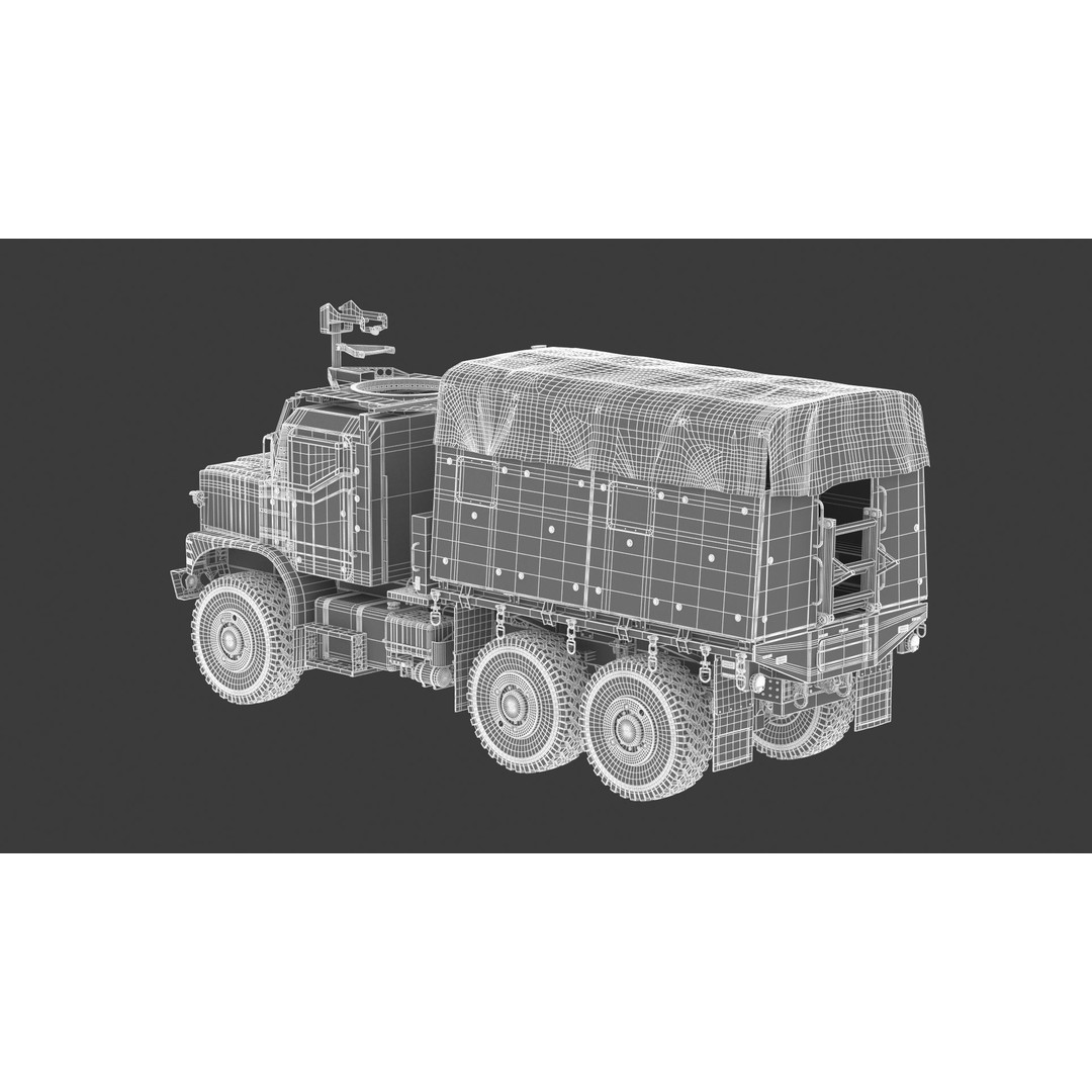MTVR MK23 Military Truck 3D Model – High Poly PBR Game Asset, FBX, OBJ - View 28