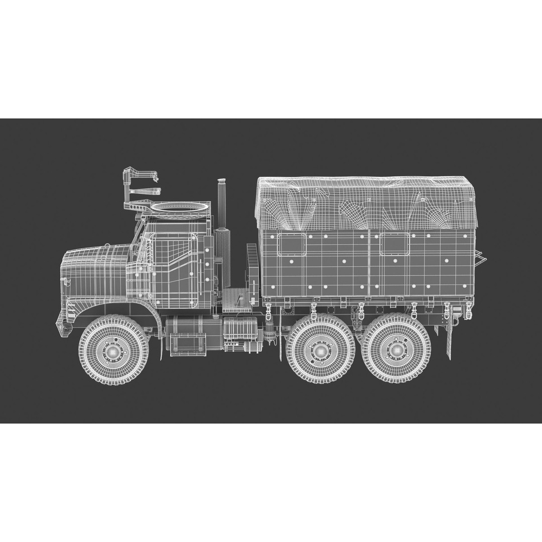 MTVR MK23 Military Truck 3D Model – High Poly PBR Game Asset, FBX, OBJ - View 29