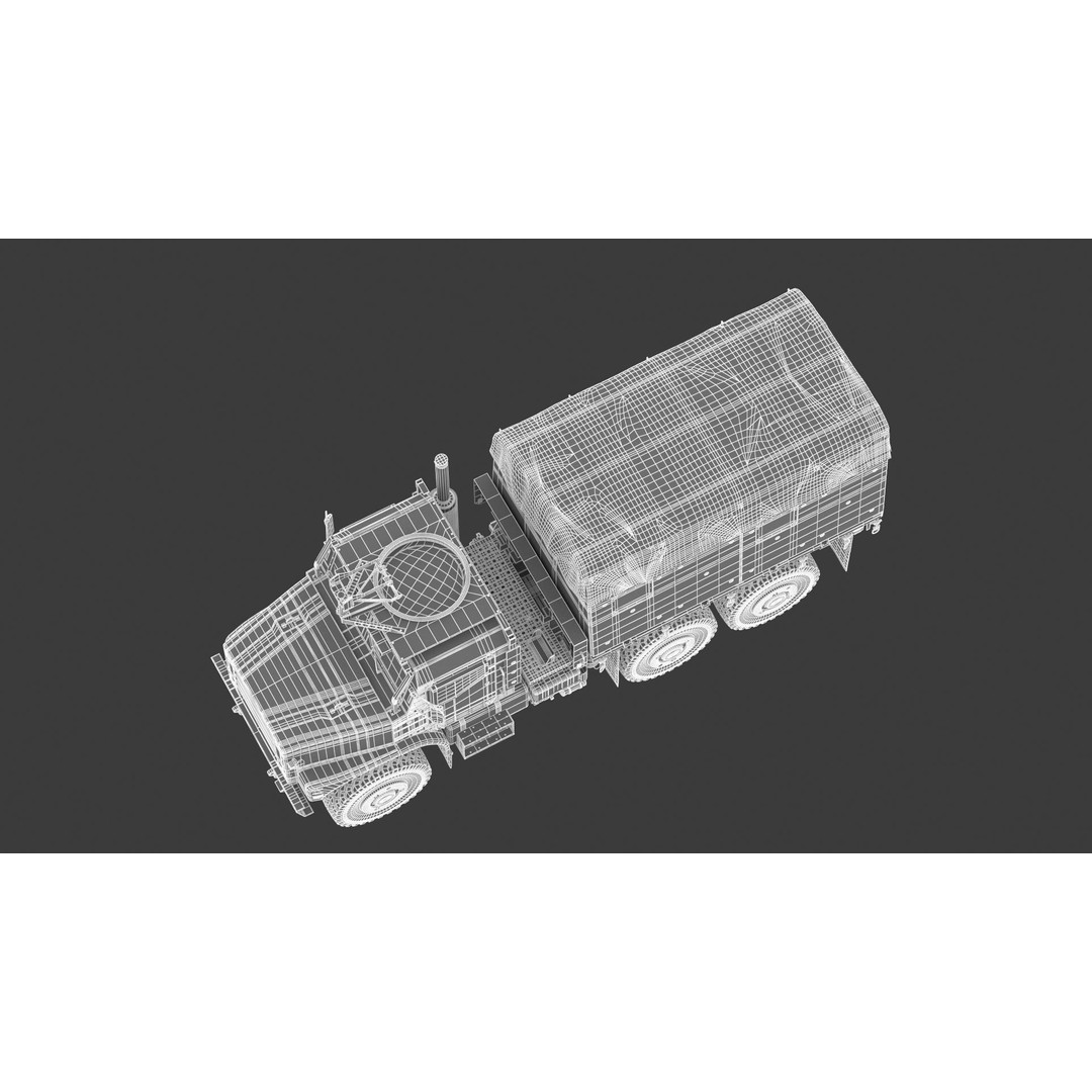 MTVR MK23 Military Truck 3D Model – High Poly PBR Game Asset, FBX, OBJ - View 30