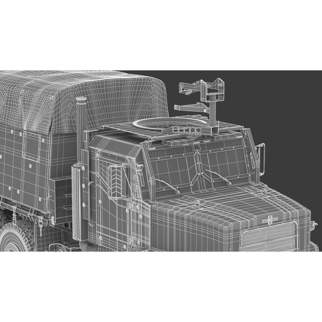 MTVR MK23 Military Truck 3D Model – High Poly PBR Game Asset, FBX, OBJ - View 34