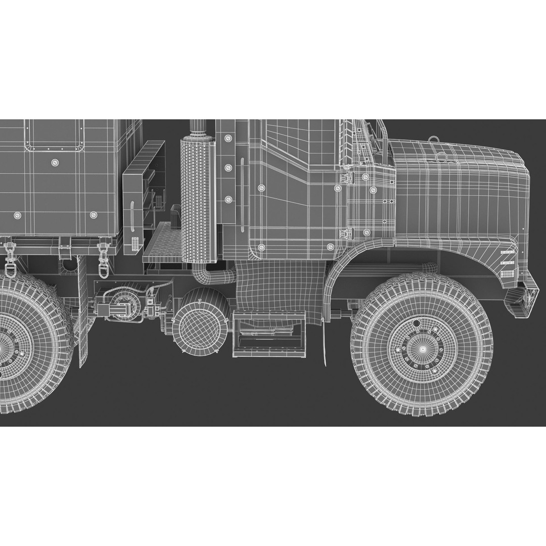 MTVR MK23 Military Truck 3D Model – High Poly PBR Game Asset, FBX, OBJ - View 35