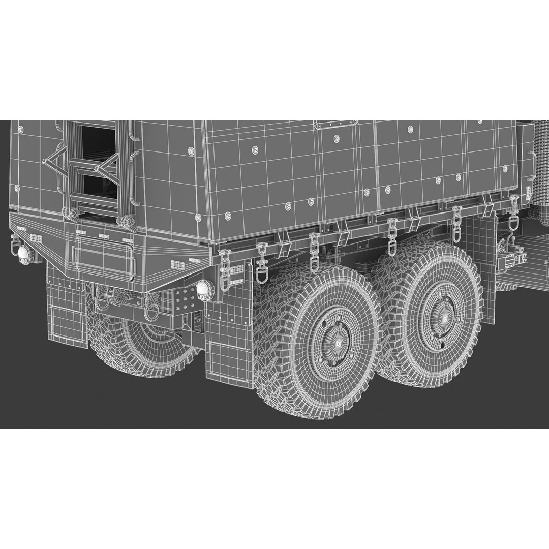MTVR MK23 Military Truck 3D Model – High Poly PBR Game Asset, FBX, OBJ - View 36