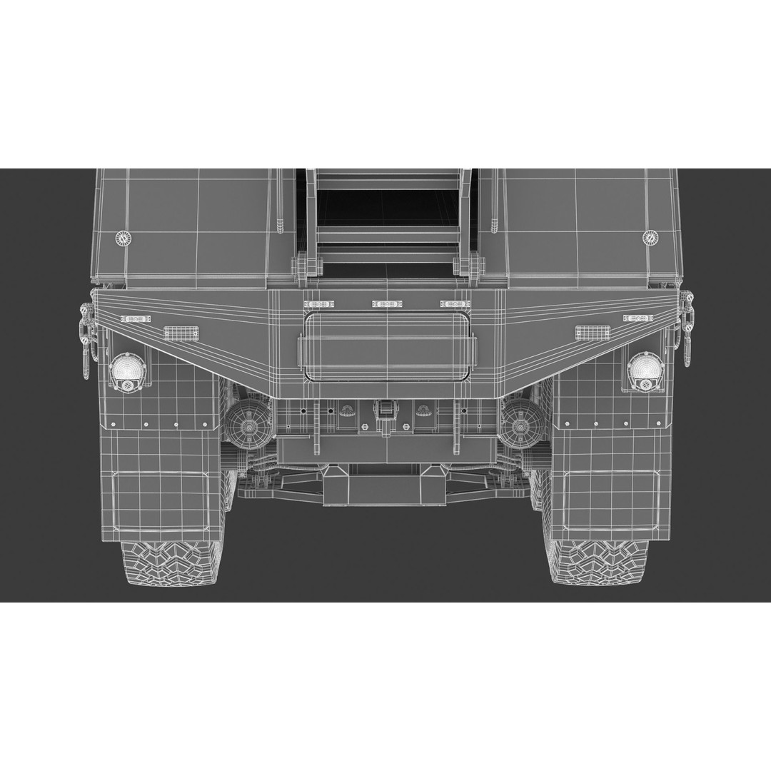 MTVR MK23 Military Truck 3D Model – High Poly PBR Game Asset, FBX, OBJ - View 37