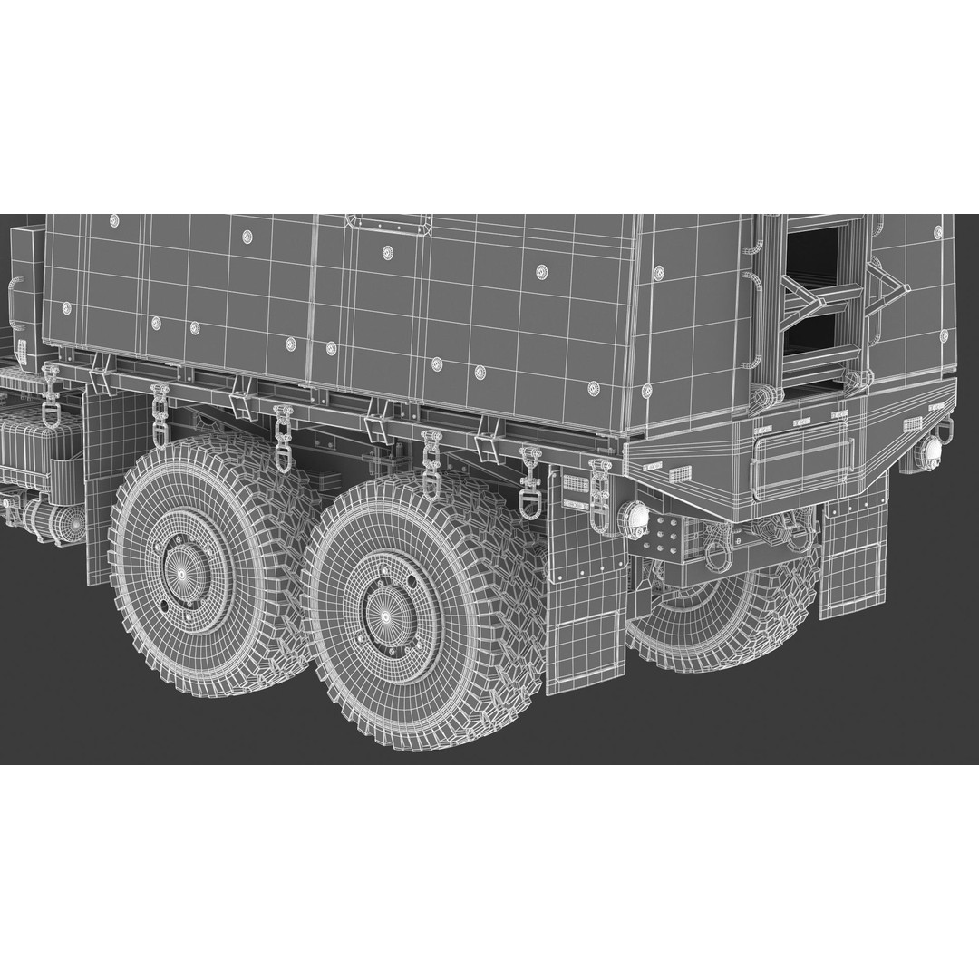 MTVR MK23 Military Truck 3D Model – High Poly PBR Game Asset, FBX, OBJ - View 38