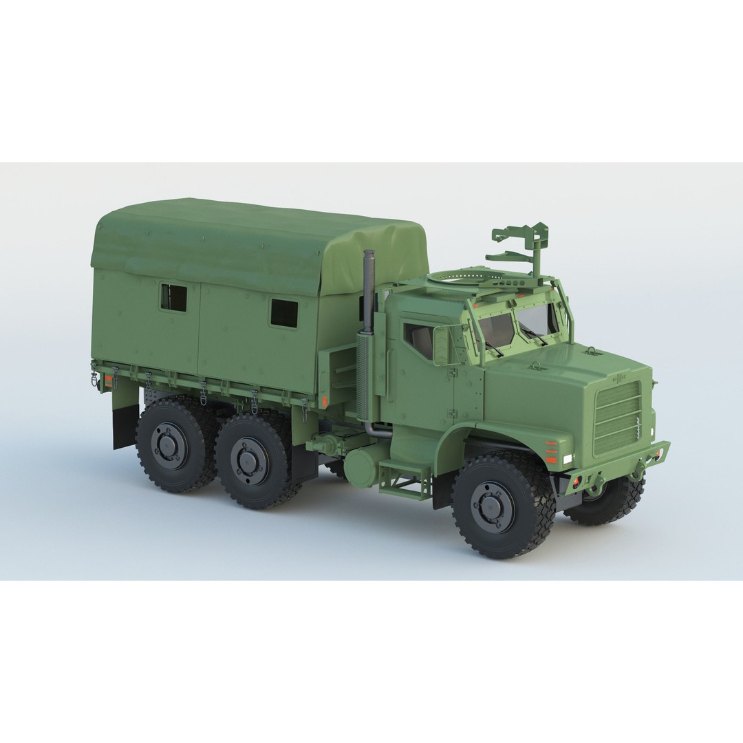 MTVR MK23 Military Truck 3D Model – High Poly PBR Game Asset, FBX, OBJ - View 4