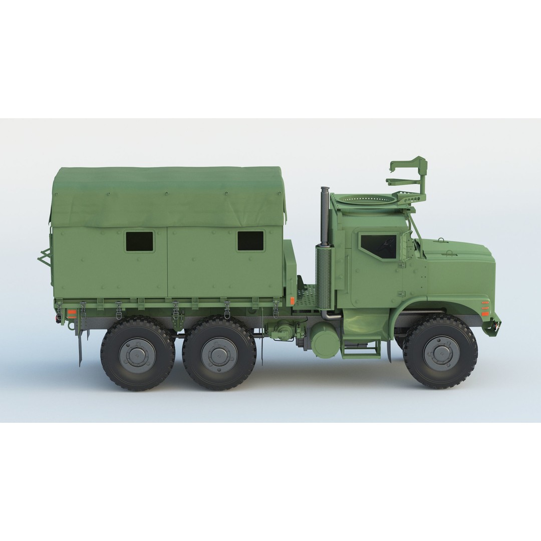 MTVR MK23 Military Truck 3D Model – High Poly PBR Game Asset, FBX, OBJ - View 5
