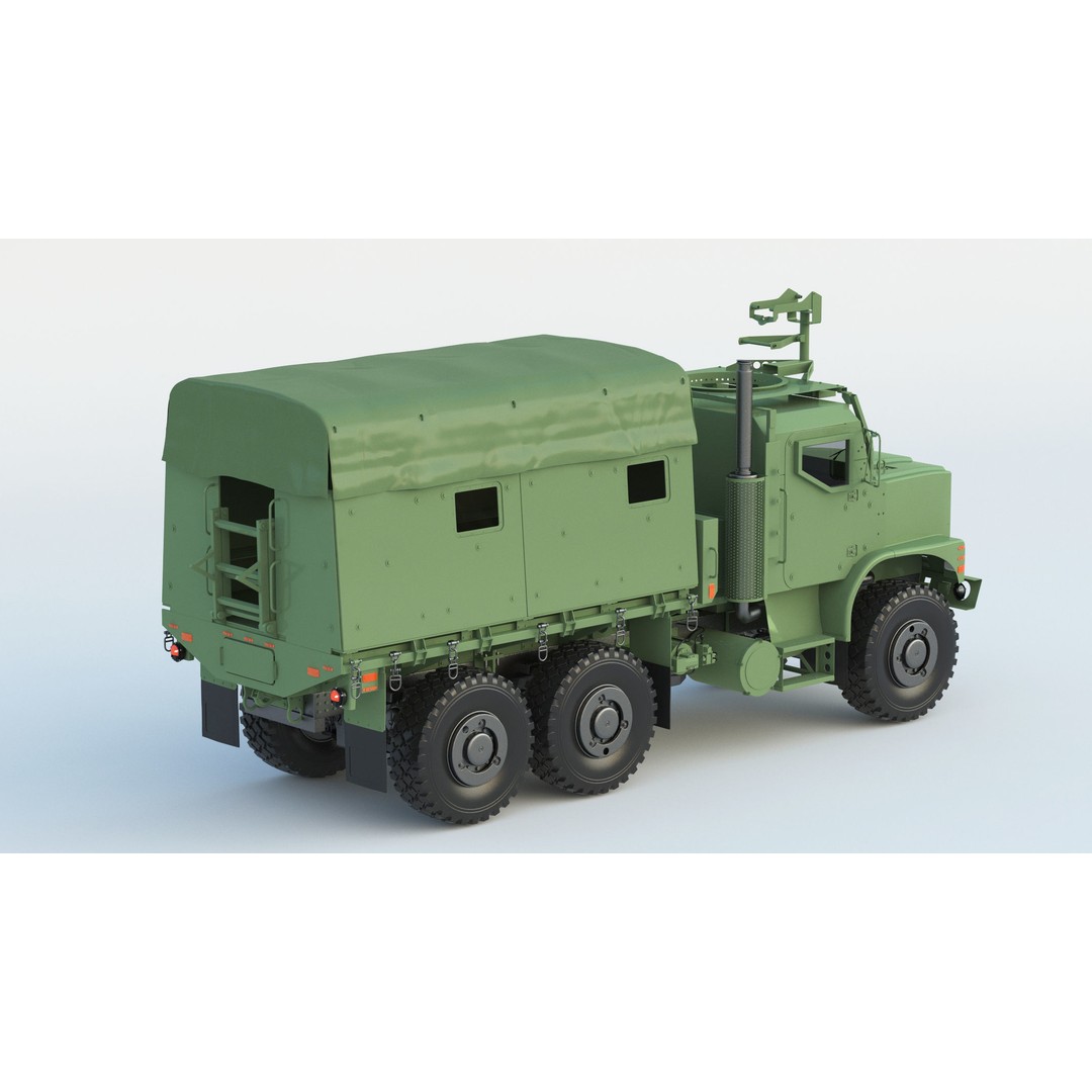 MTVR MK23 Military Truck 3D Model – High Poly PBR Game Asset, FBX, OBJ - View 6