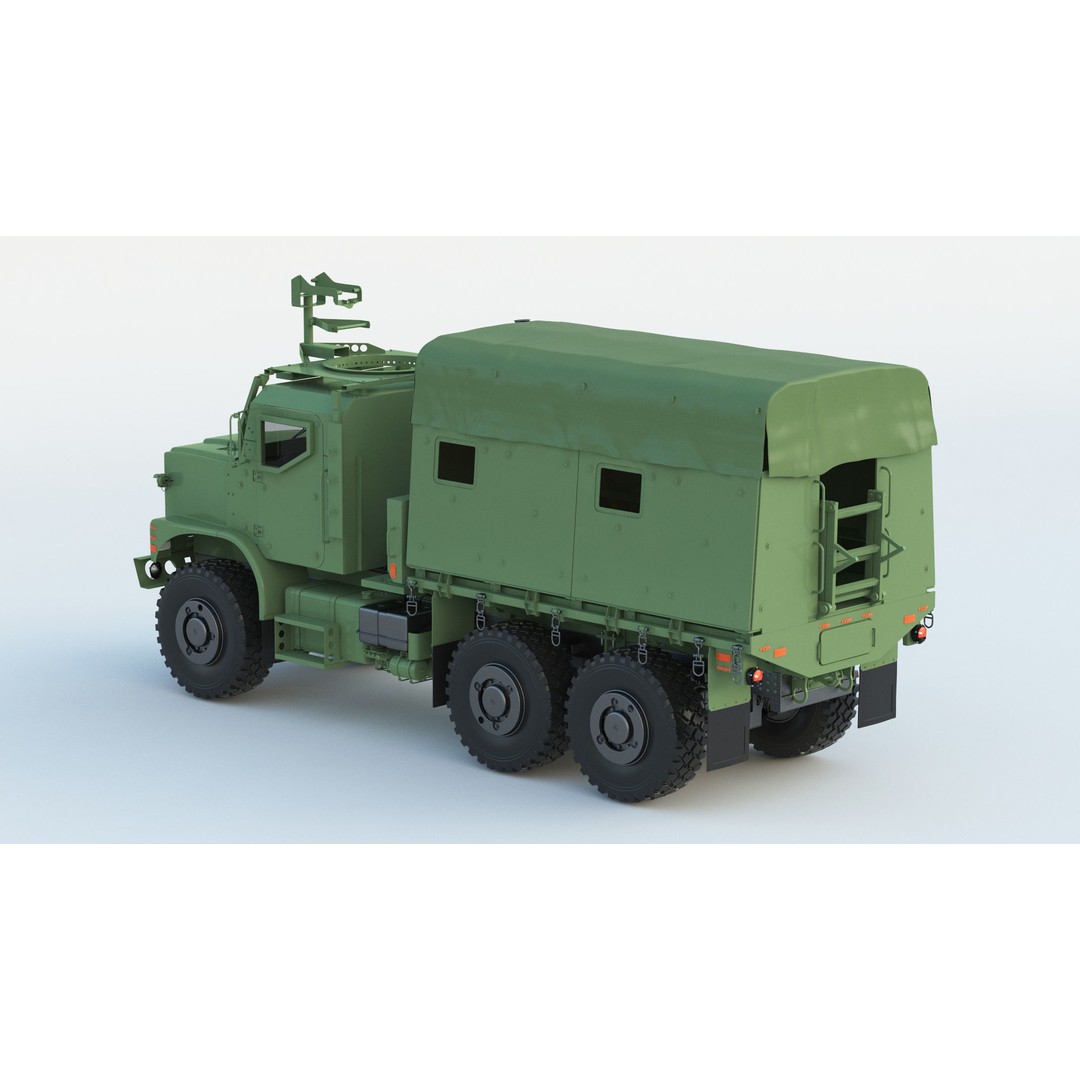 MTVR MK23 Military Truck 3D Model – High Poly PBR Game Asset, FBX, OBJ - View 8
