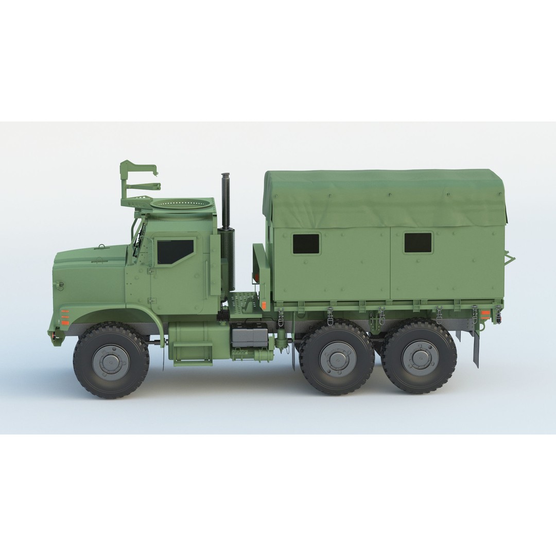 MTVR MK23 Military Truck 3D Model – High Poly PBR Game Asset, FBX, OBJ - View 9