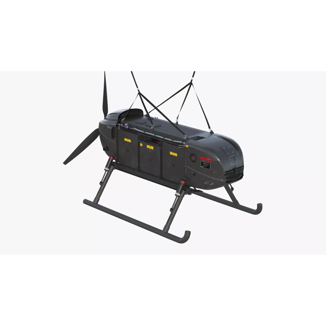 Military Aerial Delivery Vehicle 3D Model – High Poly UAV with Parachute - View 6