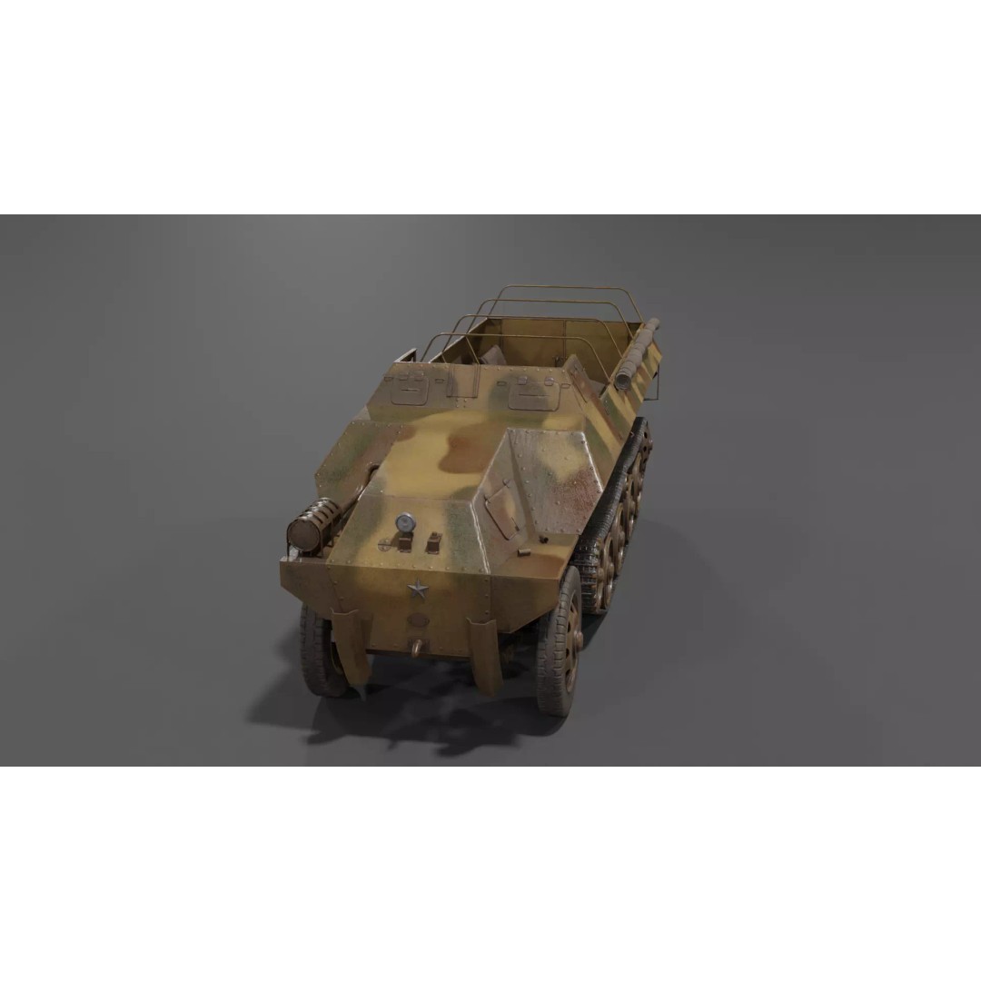 Type 1 Ho-Ha 3D Model – Low Poly Armoured Personnel Carrier, FBX - View 12