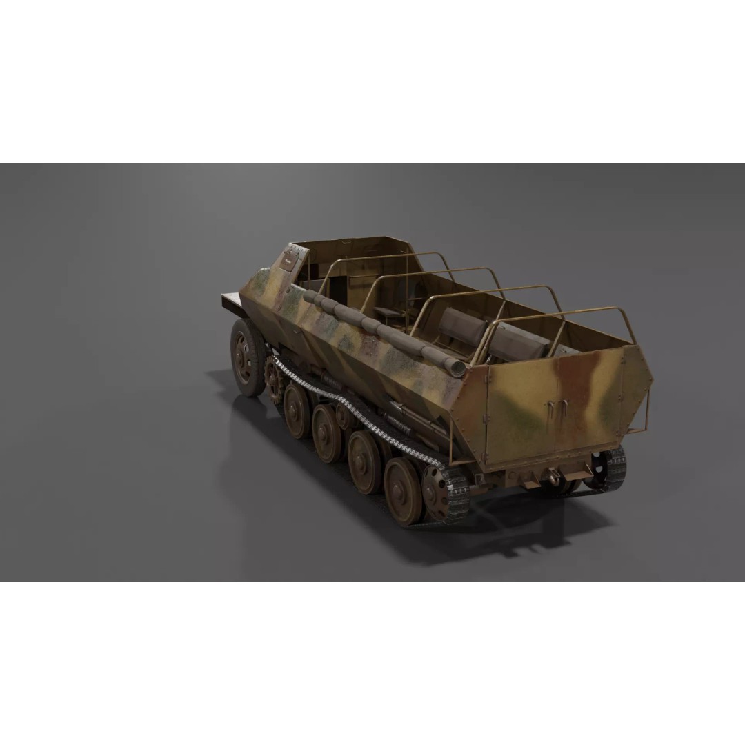 Type 1 Ho-Ha 3D Model – Low Poly Armoured Personnel Carrier, FBX - View 18