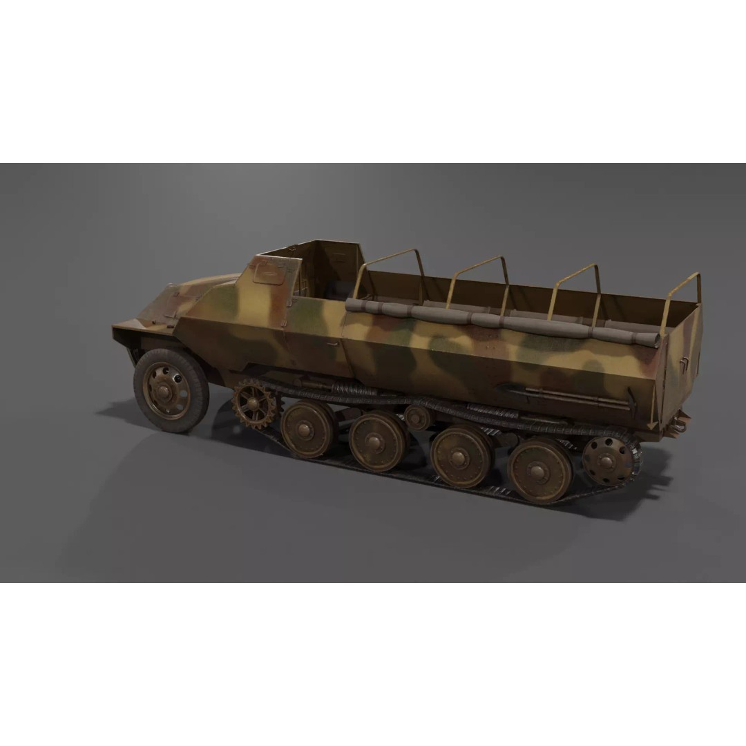 Type 1 Ho-Ha 3D Model – Low Poly Armoured Personnel Carrier, FBX - View 19