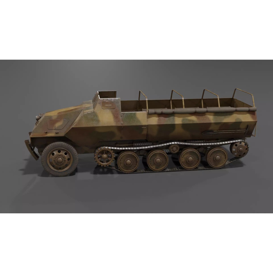 Type 1 Ho-Ha 3D Model – Low Poly Armoured Personnel Carrier, FBX - View 20