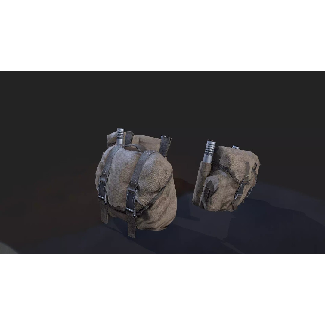 Military Gear Equipment 3D Model – Low Poly Game Asset, FBX & OBJ - View 18