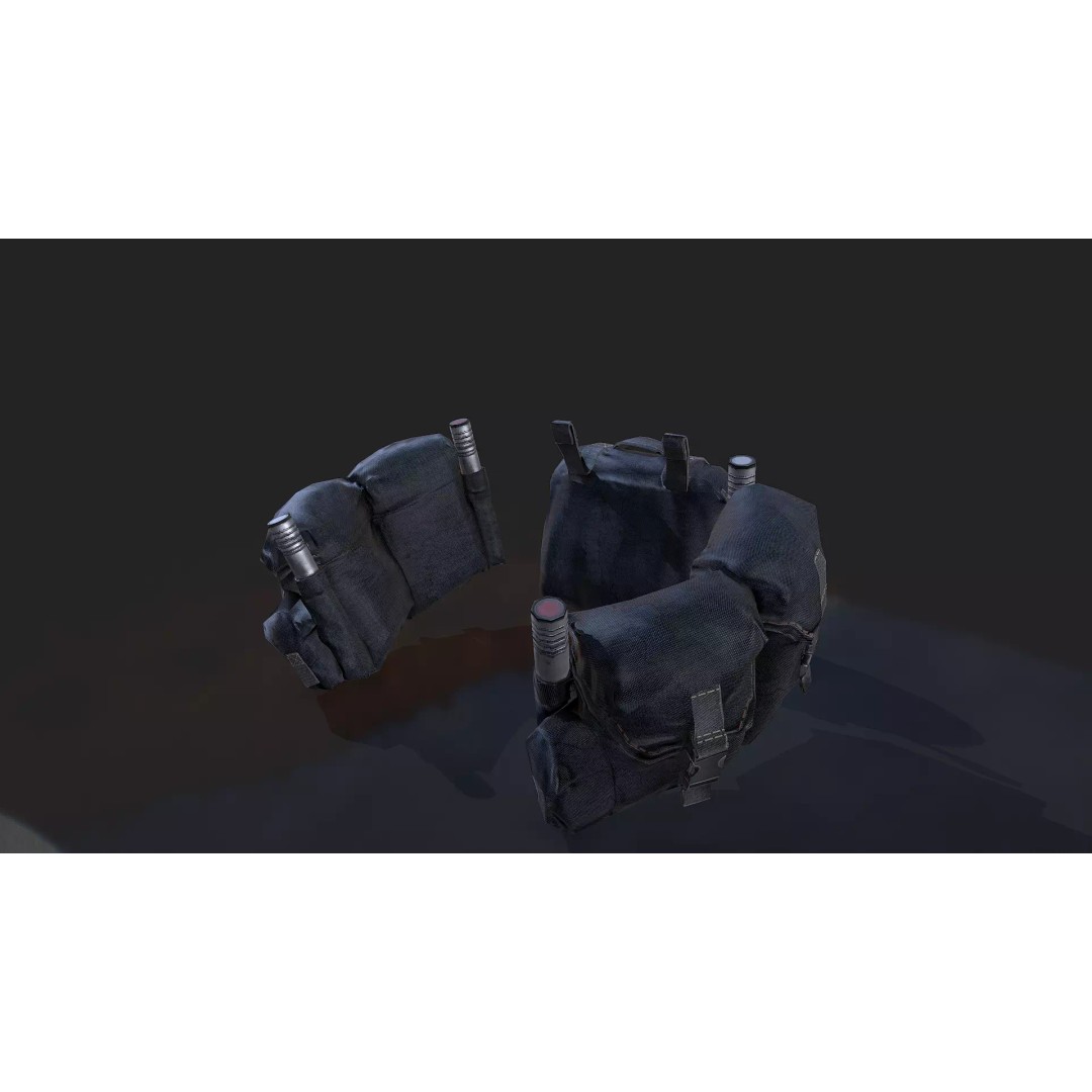 Military Gear Equipment 3D Model – Low Poly Game Asset, FBX & OBJ - View 19