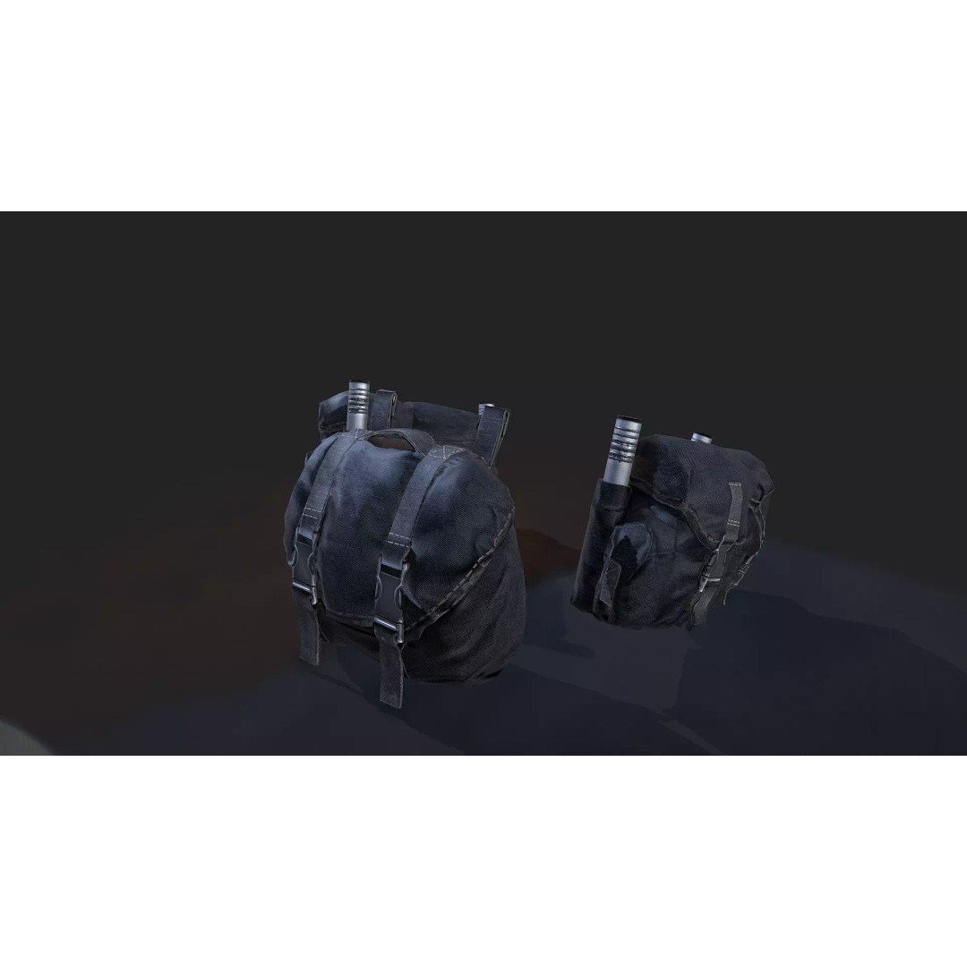 Military Gear Equipment 3D Model – Low Poly Game Asset, FBX & OBJ - View 20