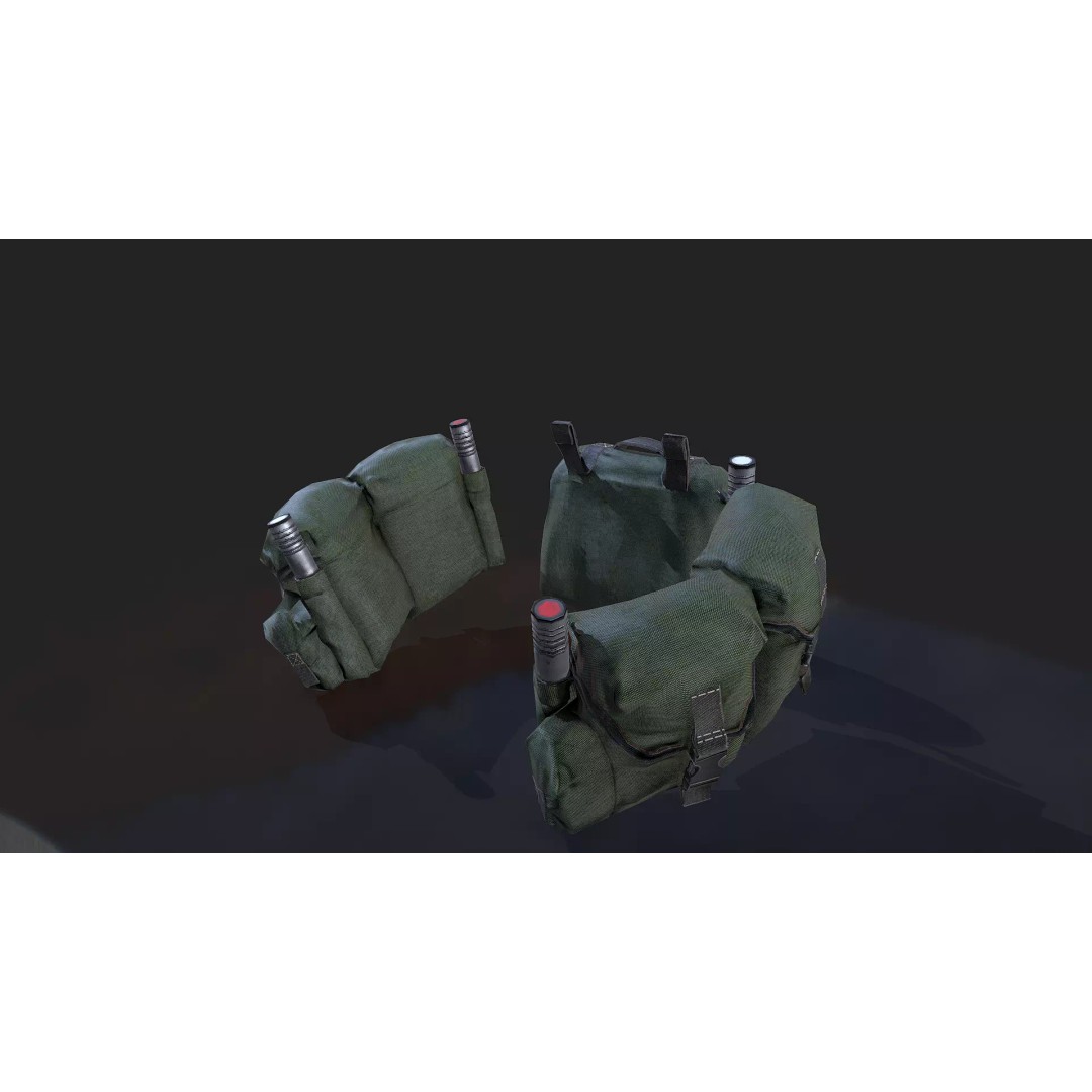 Military Gear Equipment 3D Model – Low Poly Game Asset, FBX & OBJ - View 21