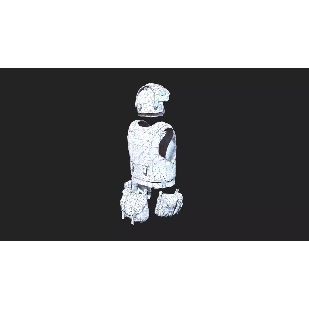 Military Gear Equipment 3D Model – Low Poly Game Asset, FBX & OBJ - View 30