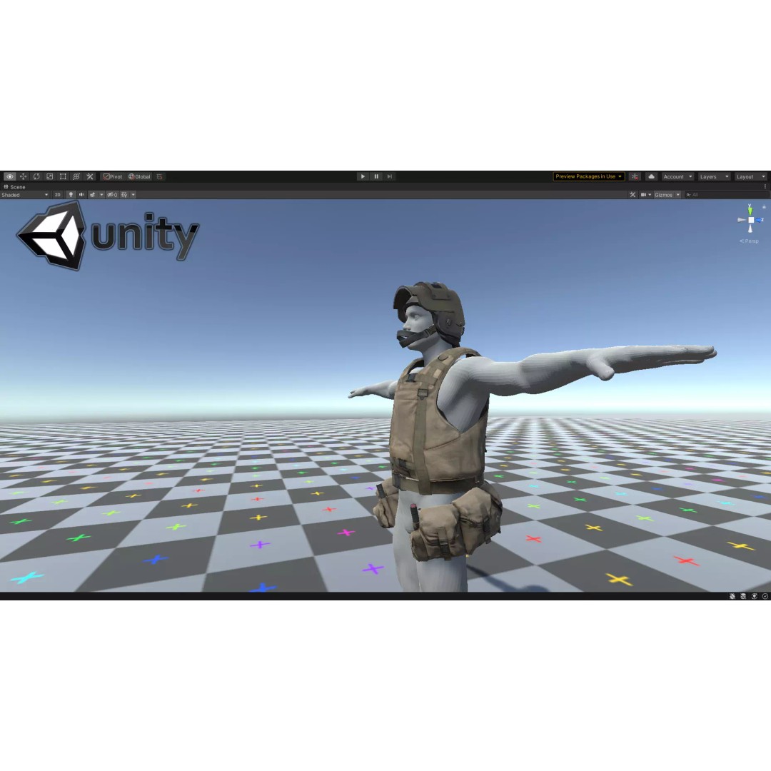 Military Gear Equipment 3D Model – Low Poly Game Asset, FBX & OBJ - View 32