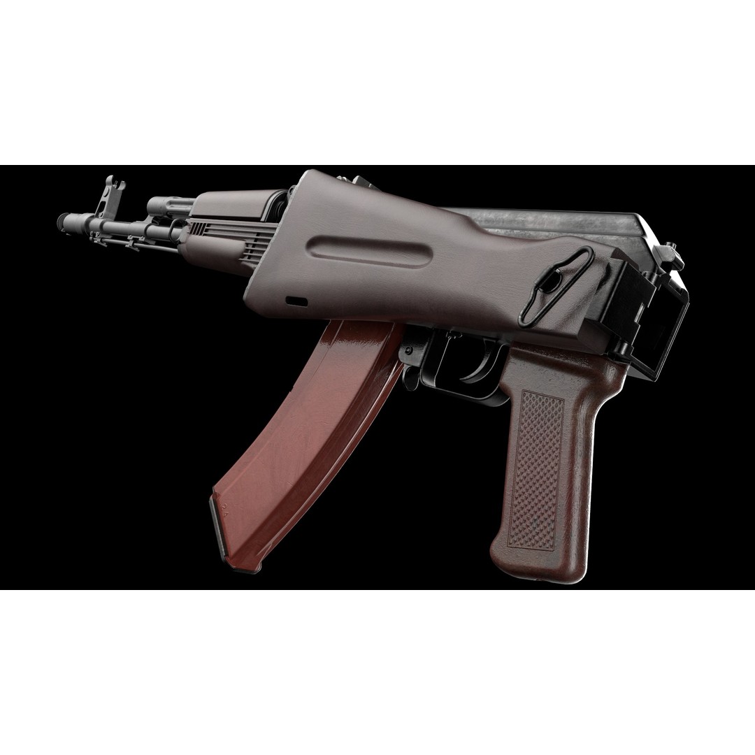 AK-74M AK-101 AK-103 Kalashnikov 3D Model – Low Poly Game Asset, FBX - View 17