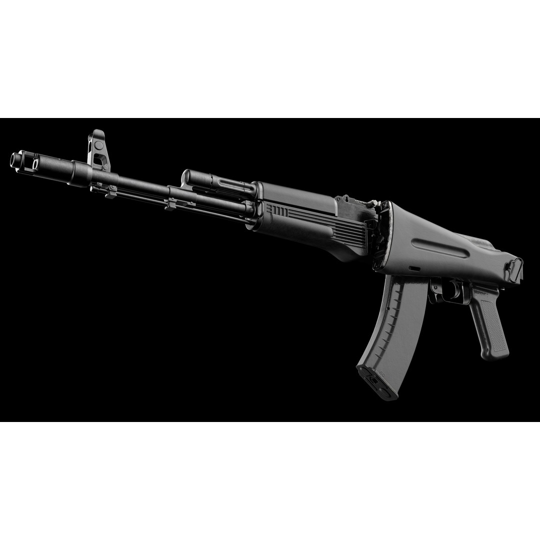 AK-74M AK-101 AK-103 Kalashnikov 3D Model – Low Poly Game Asset, FBX - View 18
