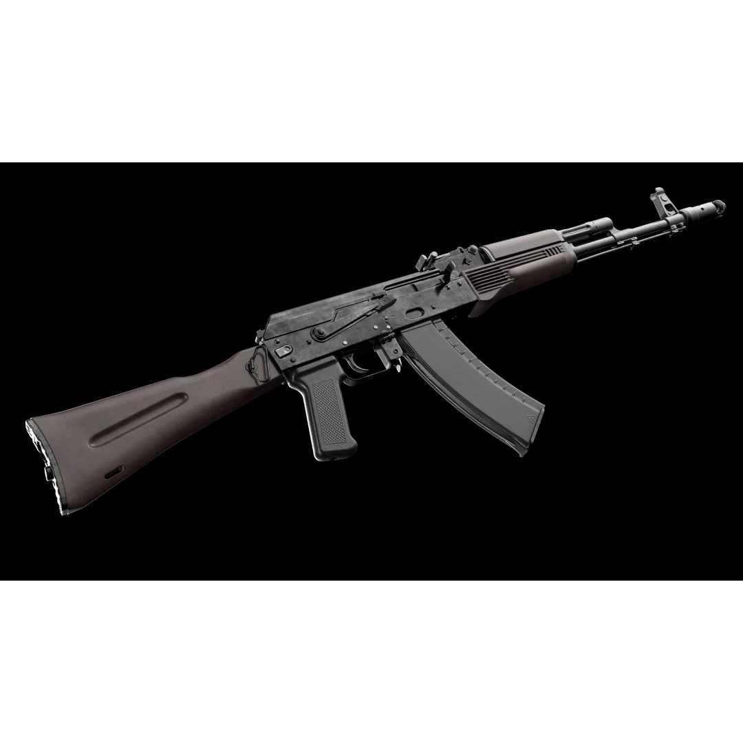 AK-74M AK-101 AK-103 Kalashnikov 3D Model – Low Poly Game Asset, FBX - View 19