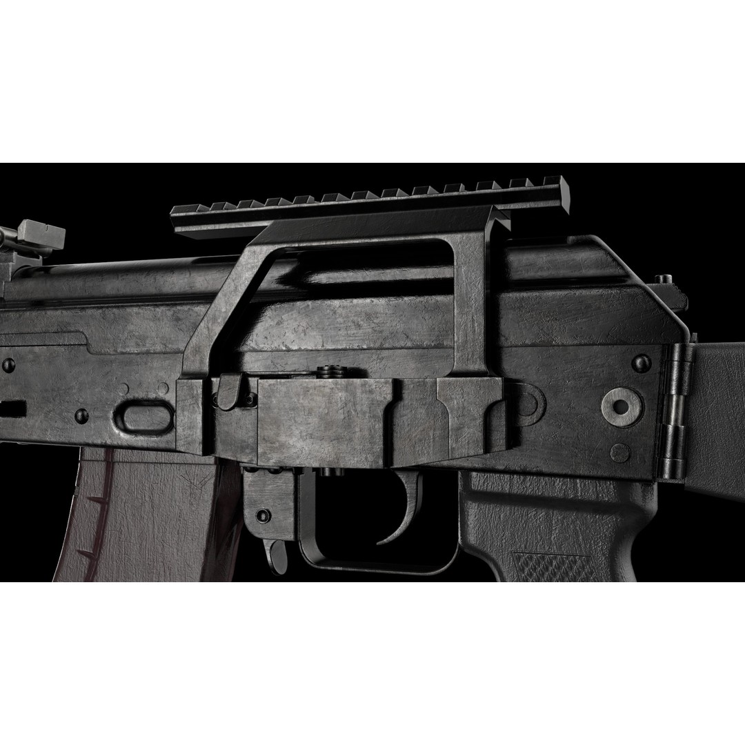 AK-74M AK-101 AK-103 Kalashnikov 3D Model – Low Poly Game Asset, FBX - View 23