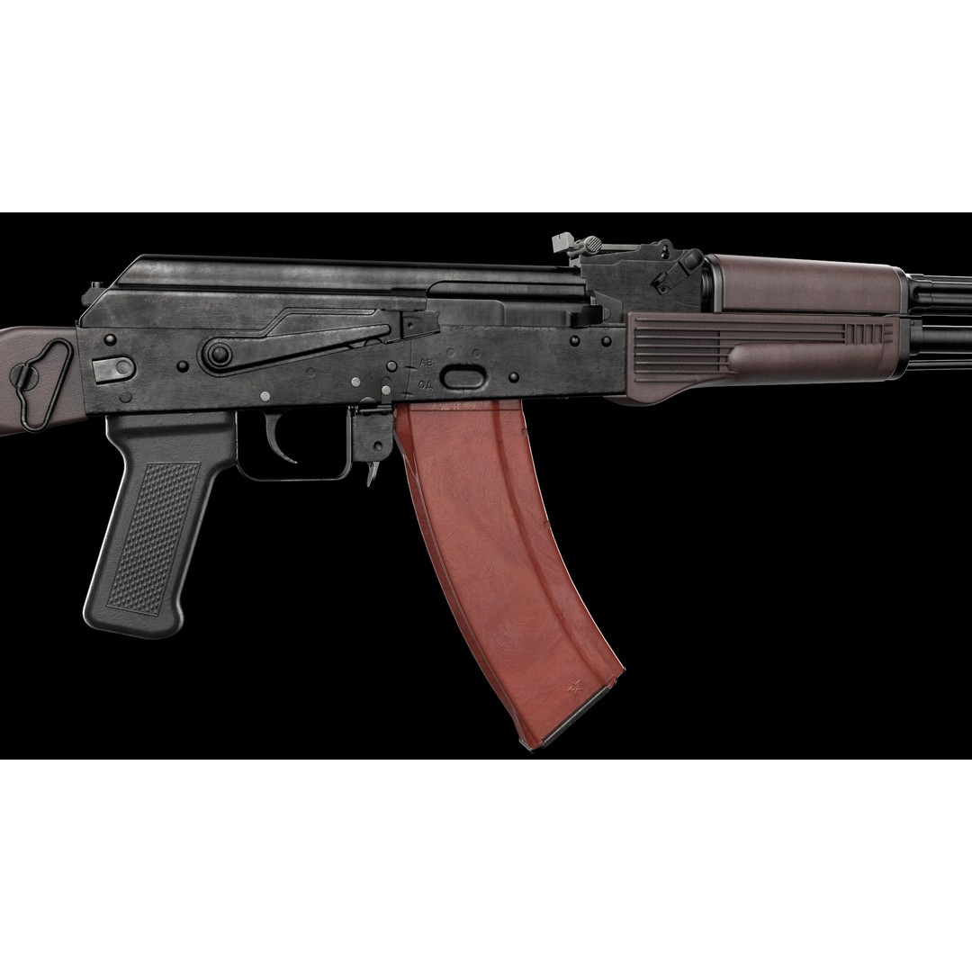 AK-74M AK-101 AK-103 Kalashnikov 3D Model – Low Poly Game Asset, FBX - View 28