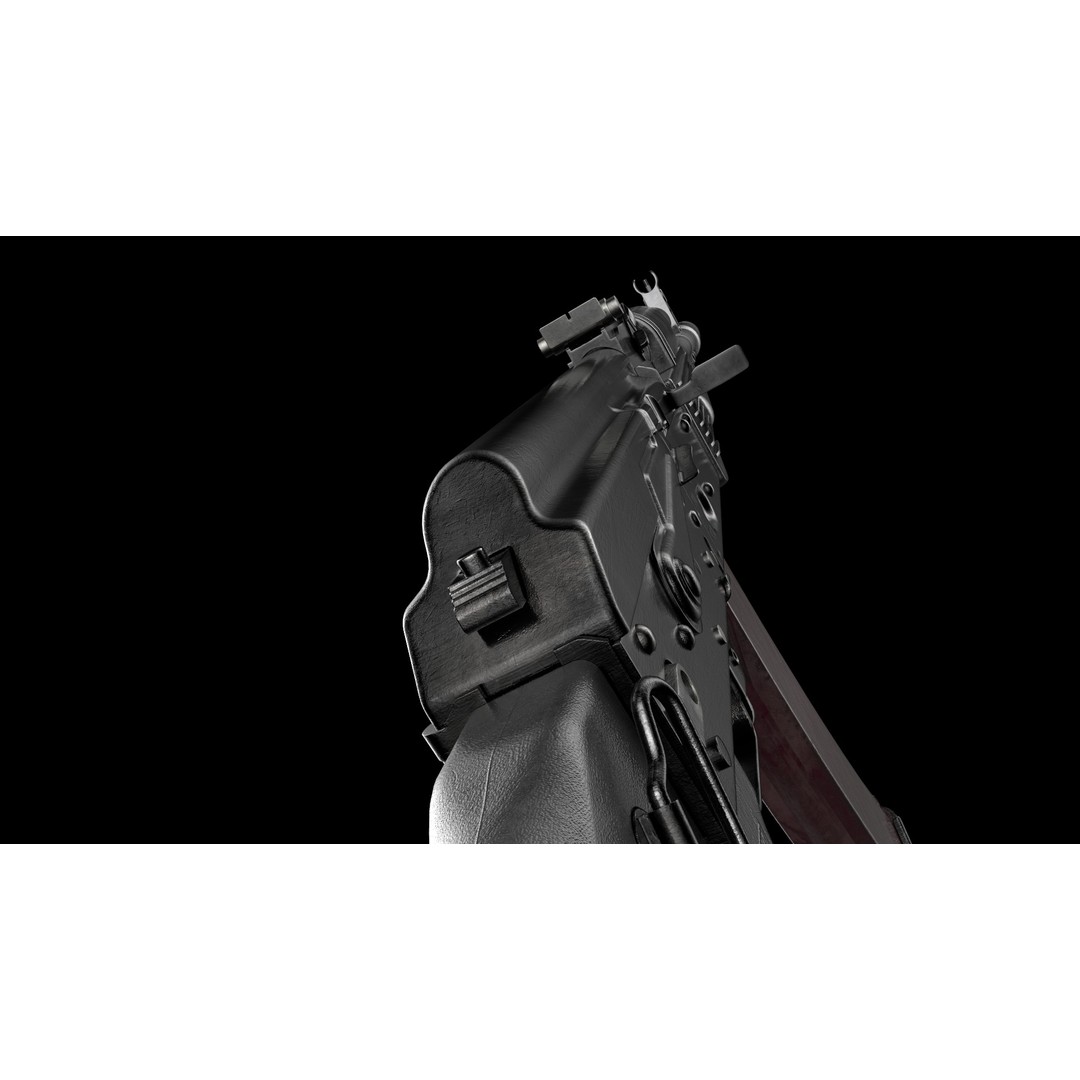 AK-74M AK-101 AK-103 Kalashnikov 3D Model – Low Poly Game Asset, FBX - View 35