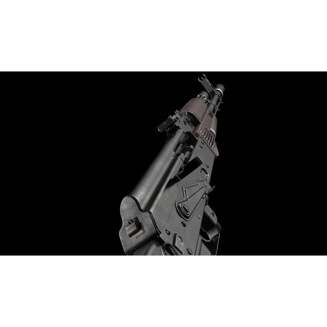 AK-74M AK-101 AK-103 Kalashnikov 3D Model – Low Poly Game Asset, FBX - View 36