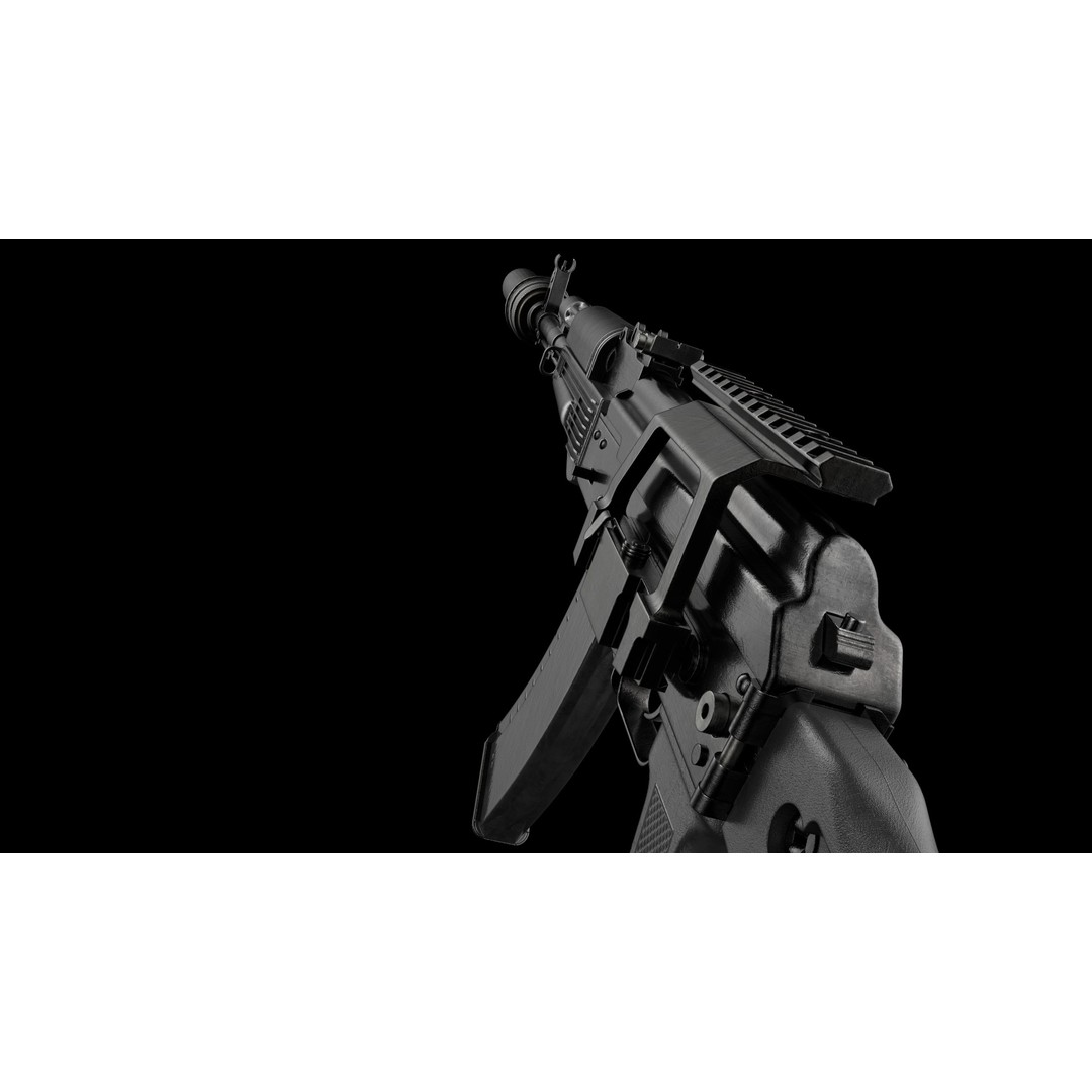 AK-74M AK-101 AK-103 Kalashnikov 3D Model – Low Poly Game Asset, FBX - View 38