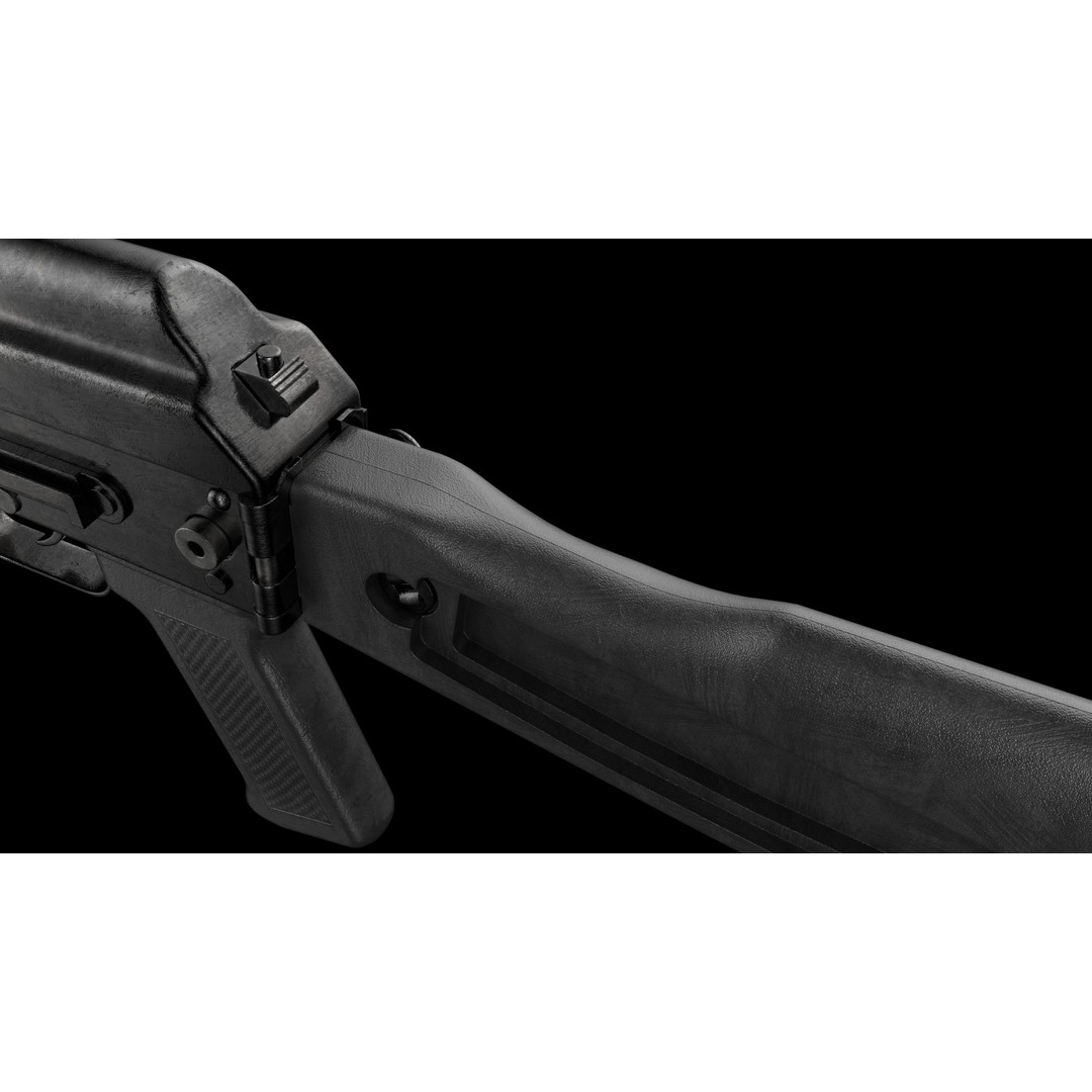 AK-74M AK-101 AK-103 Kalashnikov 3D Model – Low Poly Game Asset, FBX - View 9
