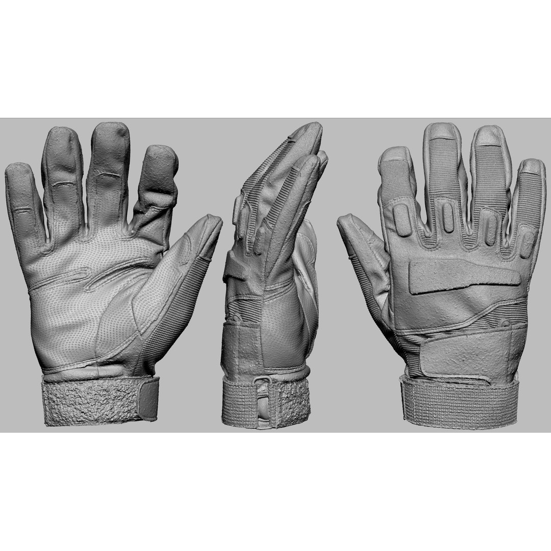 Tactical Gloves 3D Model – Low Poly PBR Game Asset, FBX - View 13