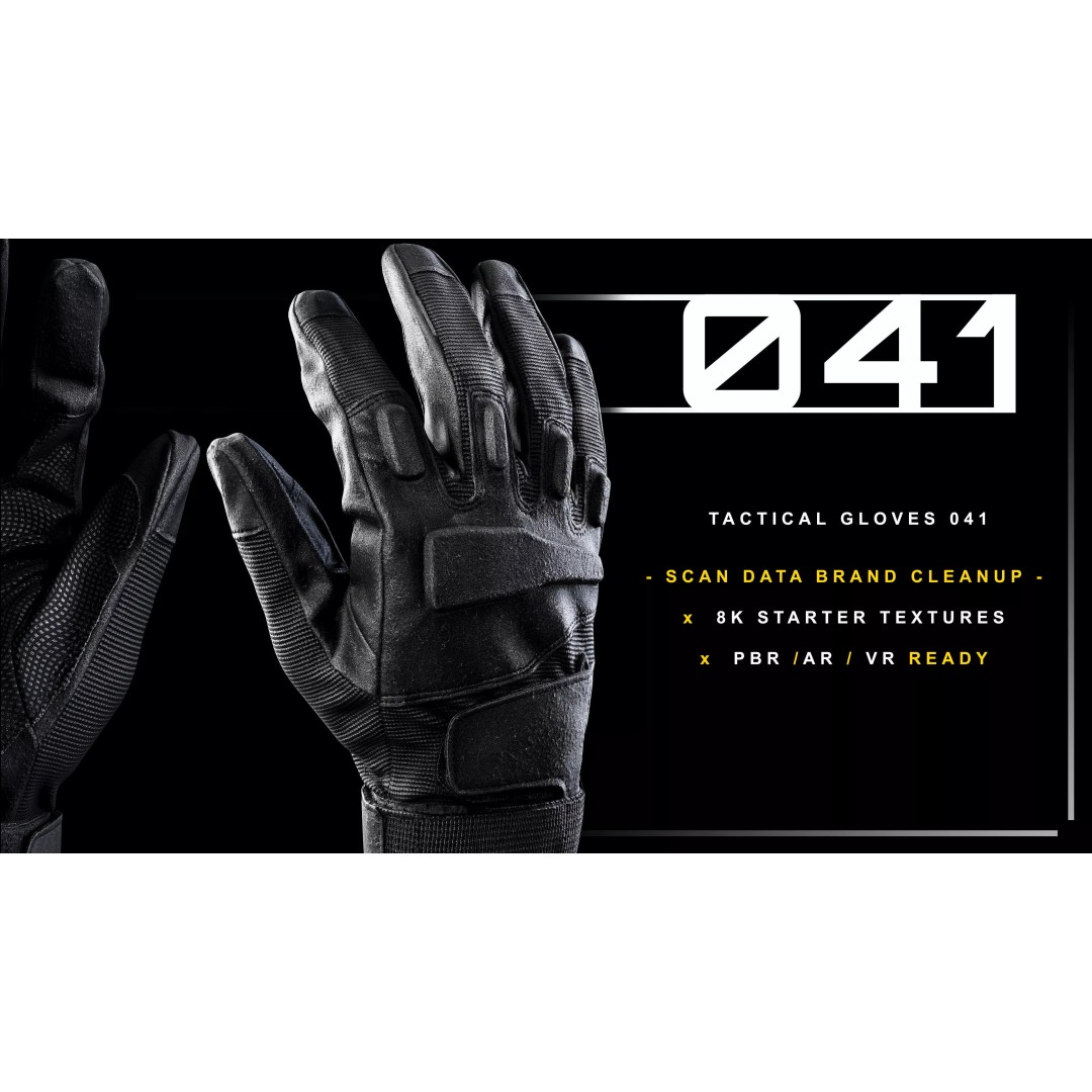 Tactical Gloves 3D Model – Low Poly PBR Game Asset, FBX