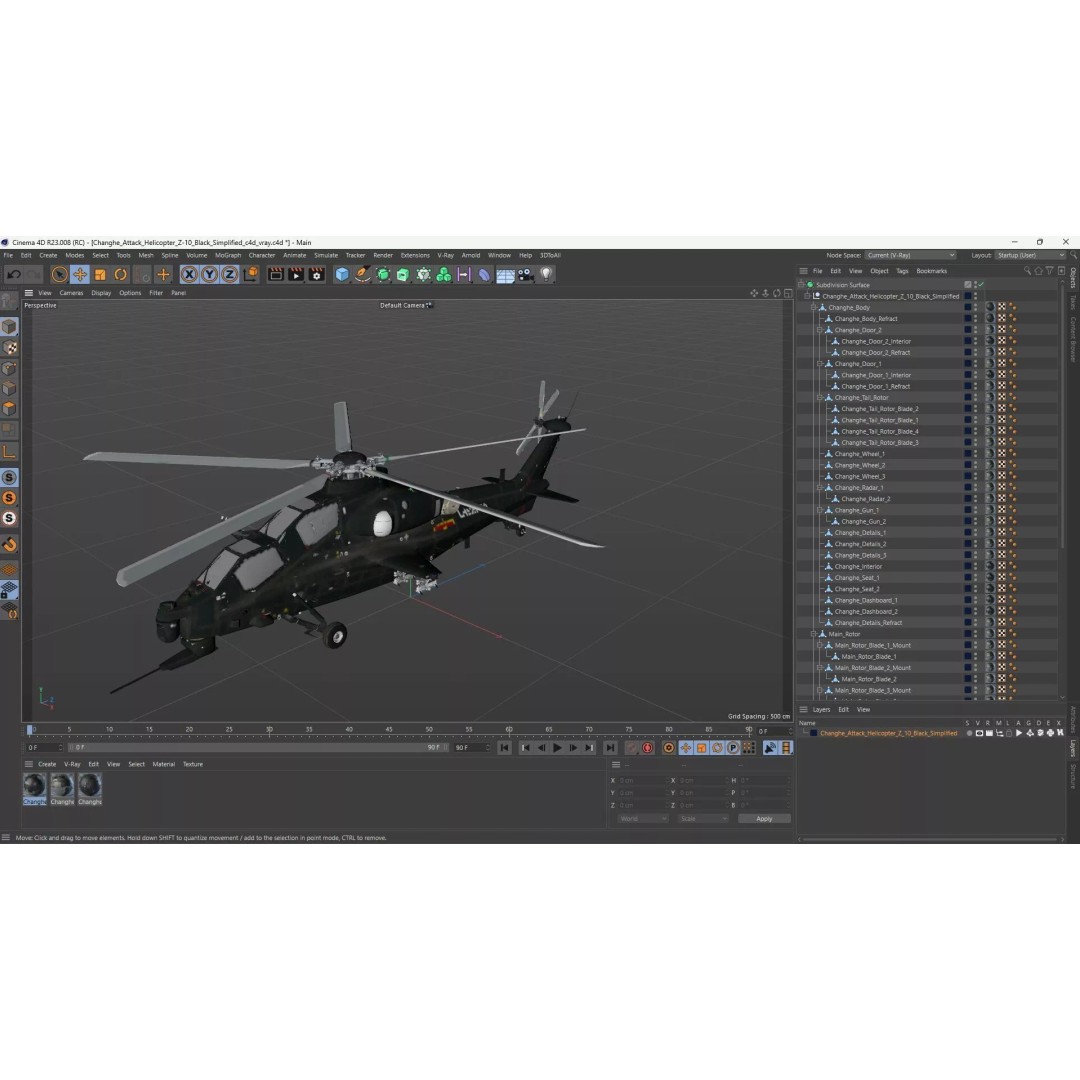 Changhe Z-10 Attack Helicopter 3D Model – PBR Game-Ready Asset, FBX