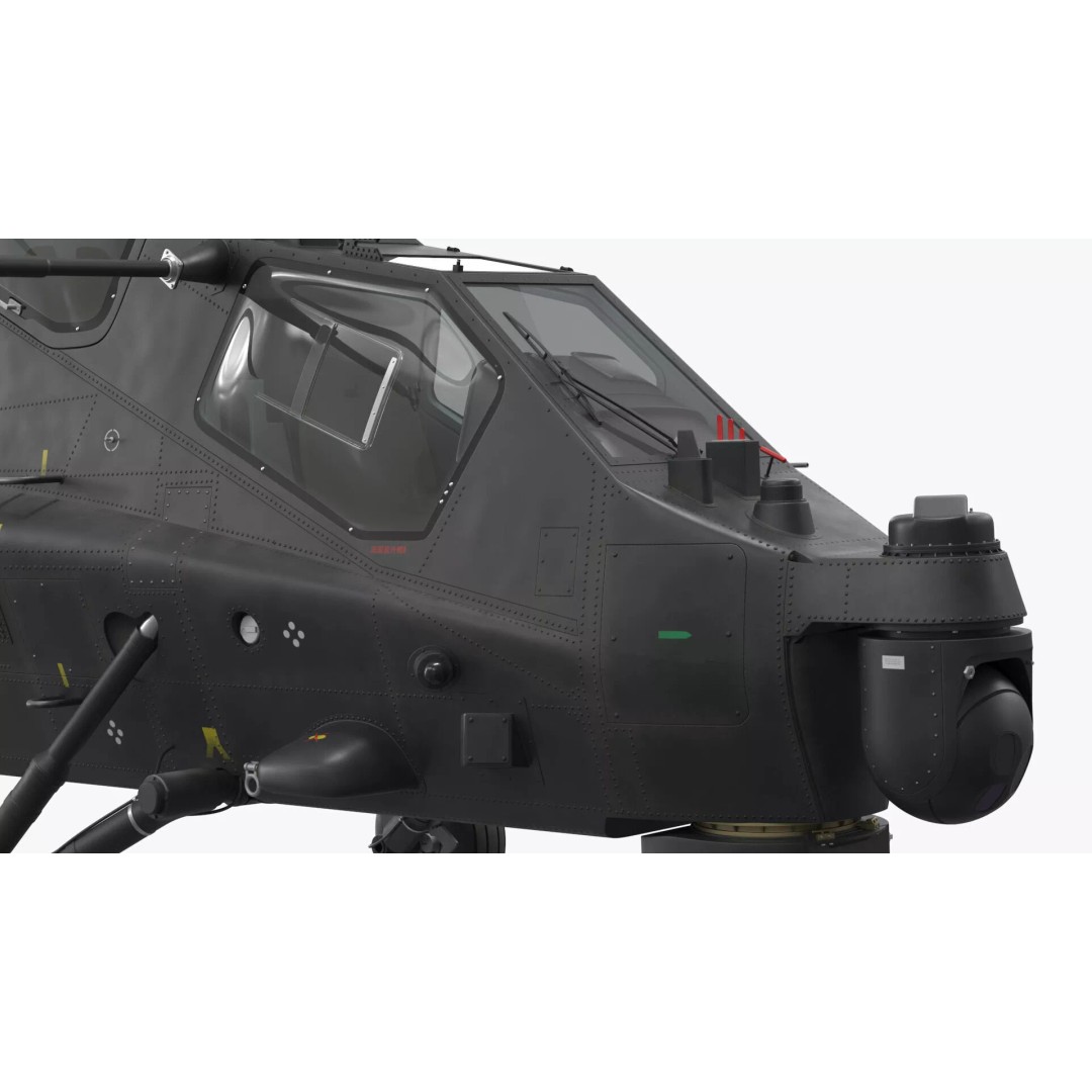 Changhe Z-10 Attack Helicopter 3D Model – PBR Game-Ready Asset, FBX - View 10