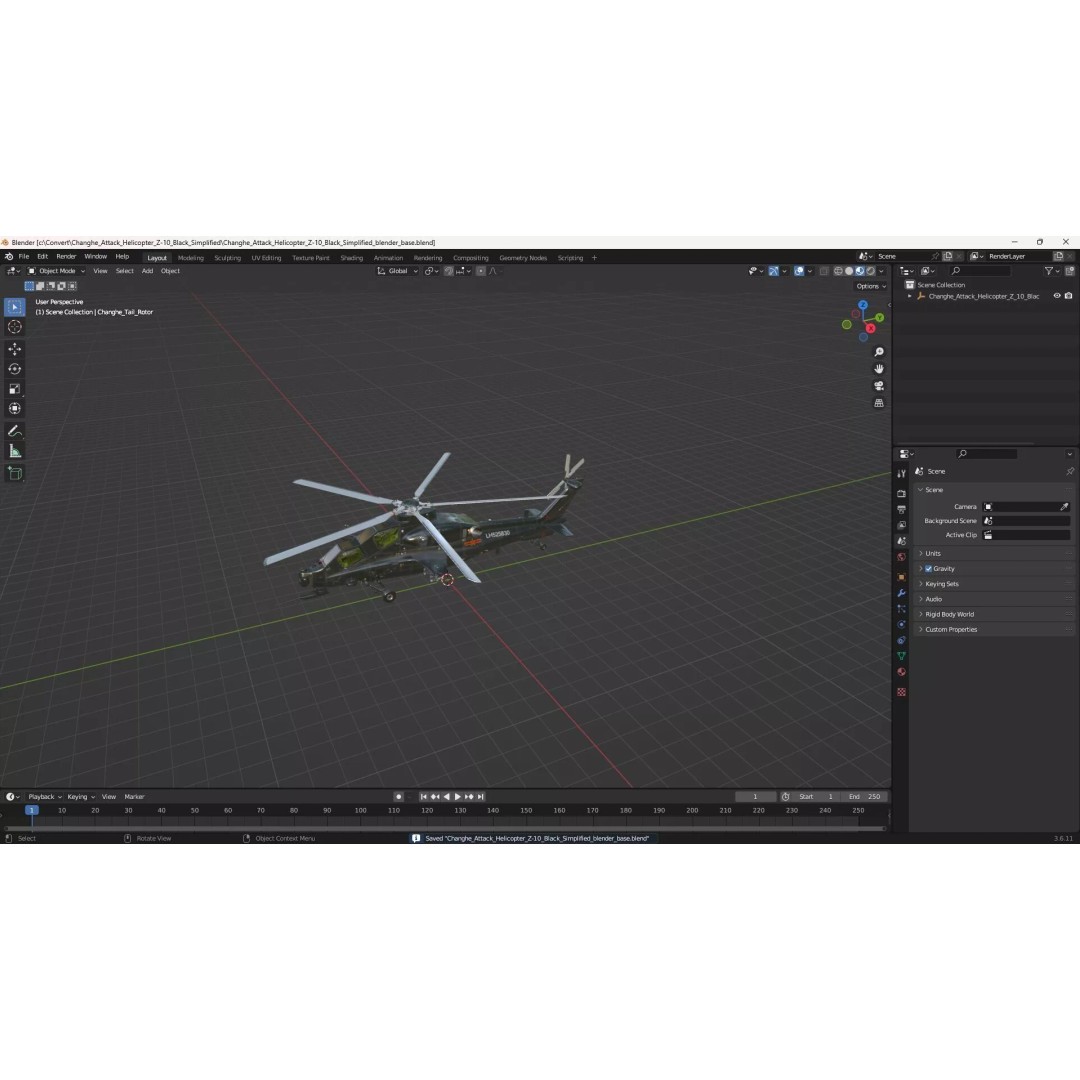 Changhe Z-10 Attack Helicopter 3D Model – PBR Game-Ready Asset, FBX - View 20