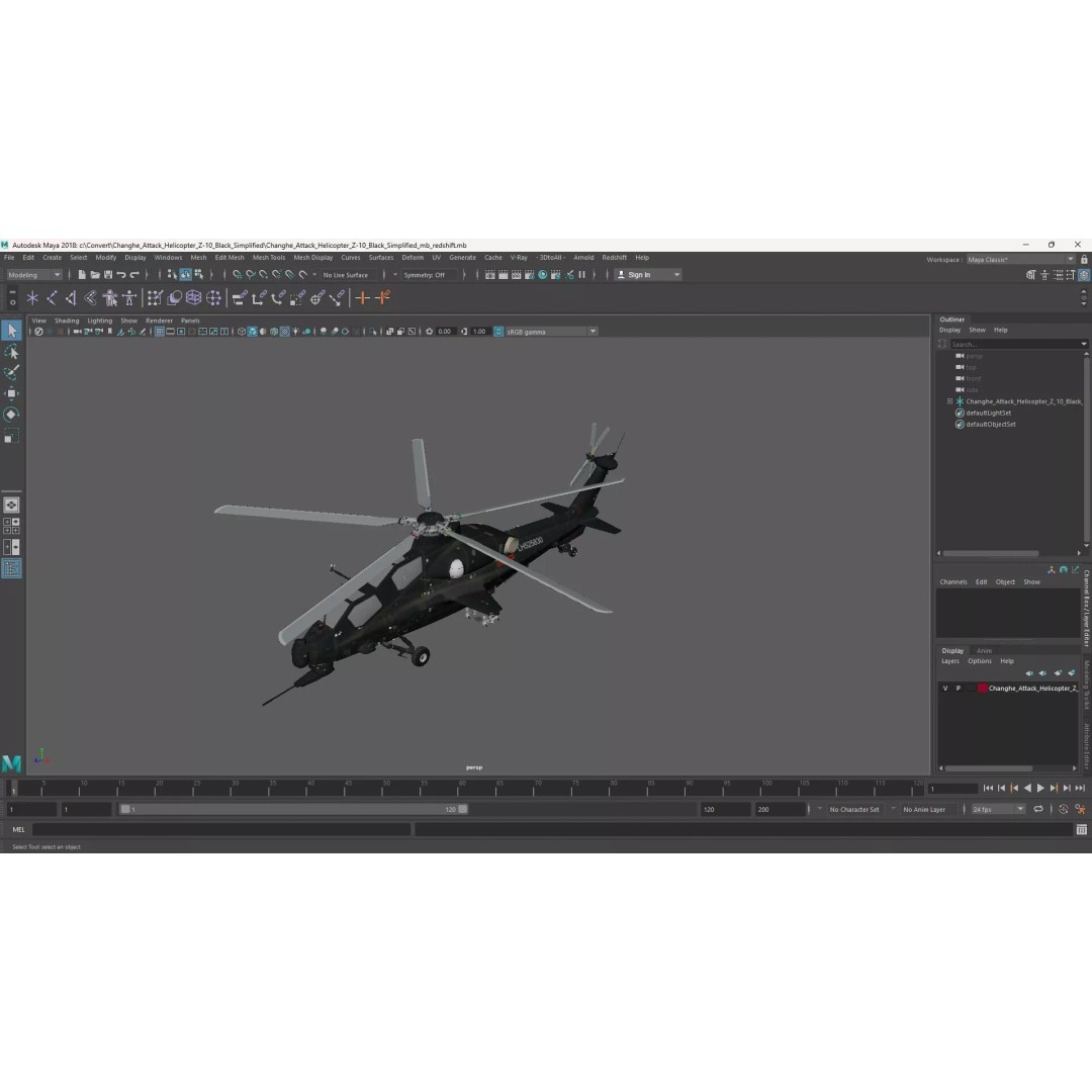 Changhe Z-10 Attack Helicopter 3D Model – PBR Game-Ready Asset, FBX - View 21