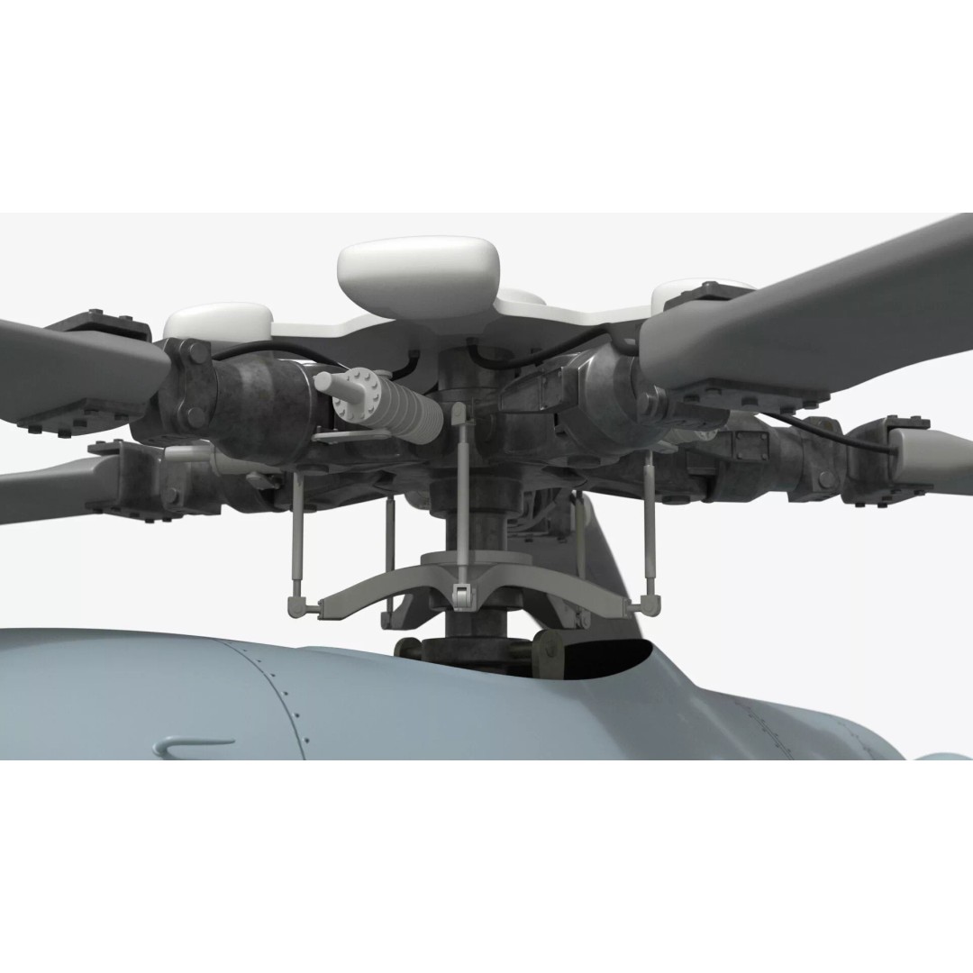 Military Helicopter 3D Model – Rigged Mi-17 for Maya, Game-Ready - View 15