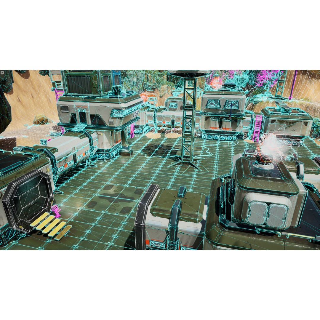 Modular Sci-Fi Military Base 3D Model – Low Poly Game Asset, FBX