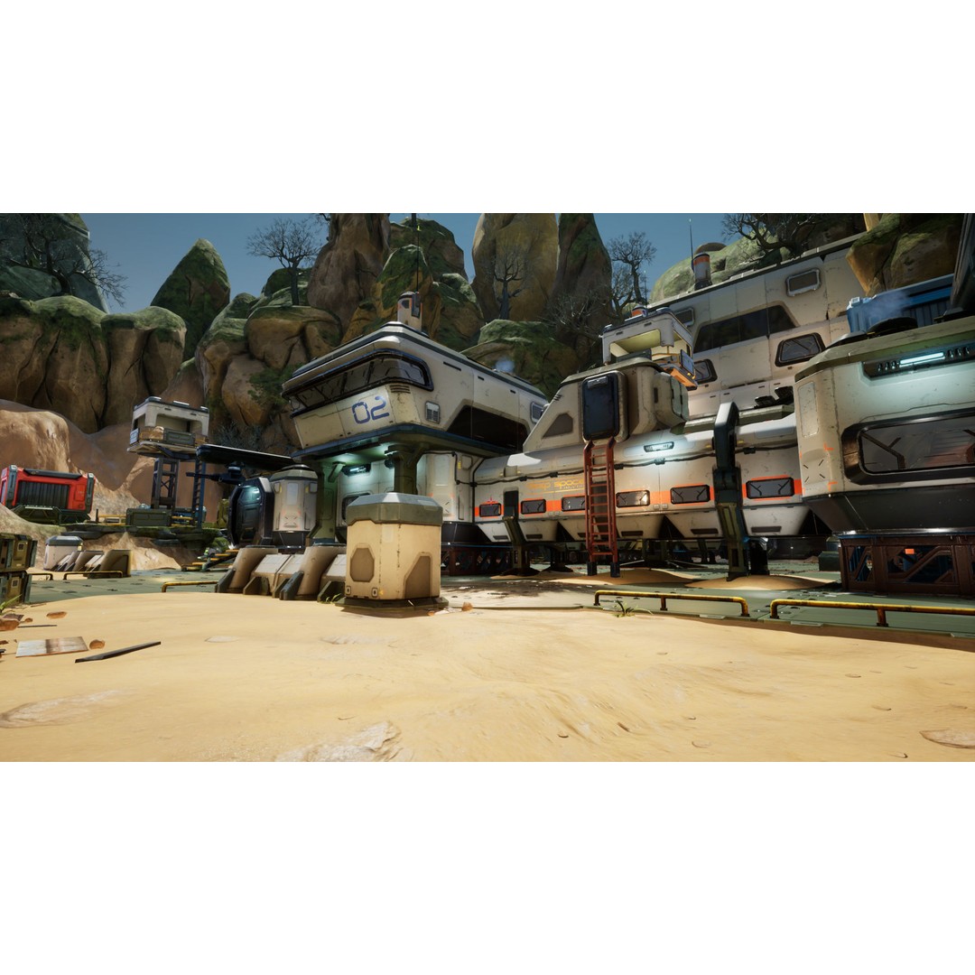 Modular Sci-Fi Military Base 3D Model – Low Poly Game Asset, FBX - View 4