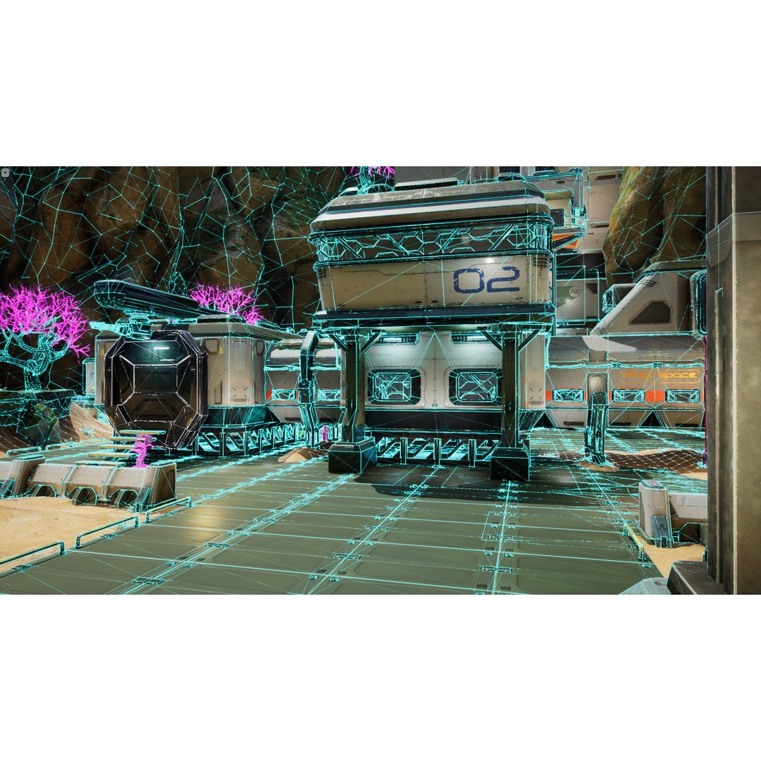 Modular Sci-Fi Military Base 3D Model – Low Poly Game Asset, FBX - View 77