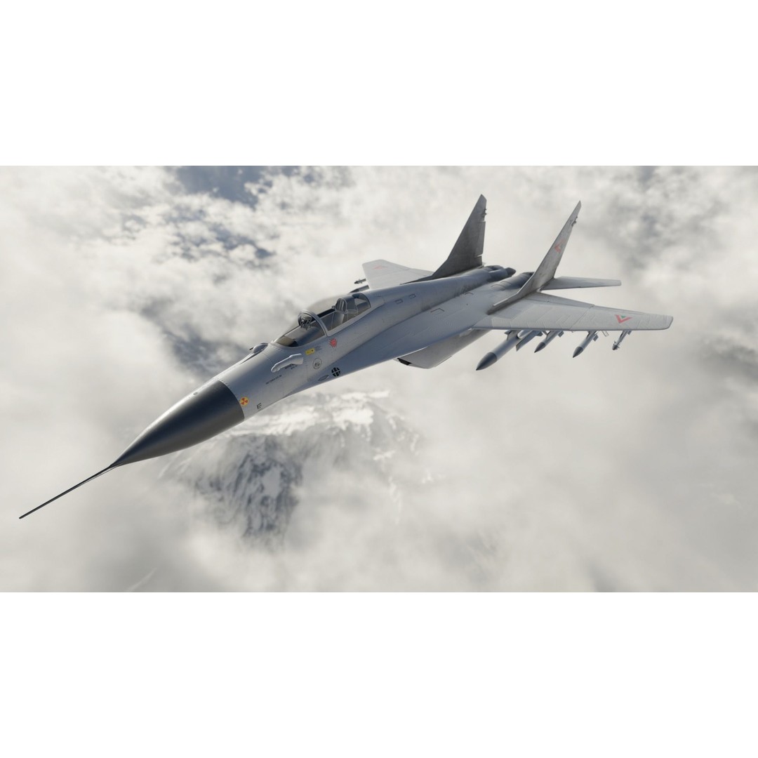 Mig 29 3D Model – Low Poly Rigged Fighter Jet, FBX - View 10