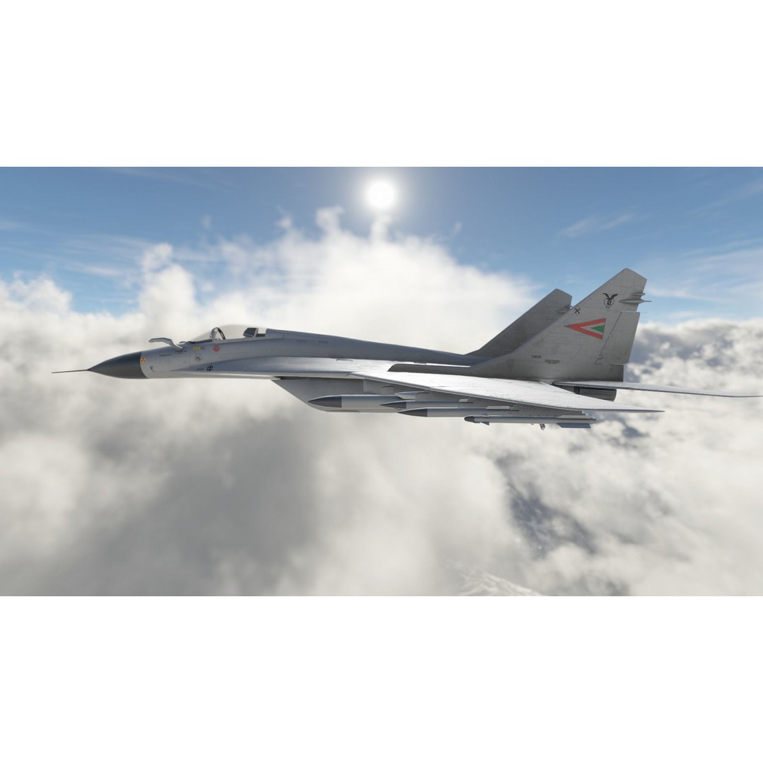 Mig 29 3D Model – Low Poly Rigged Fighter Jet, FBX - View 11