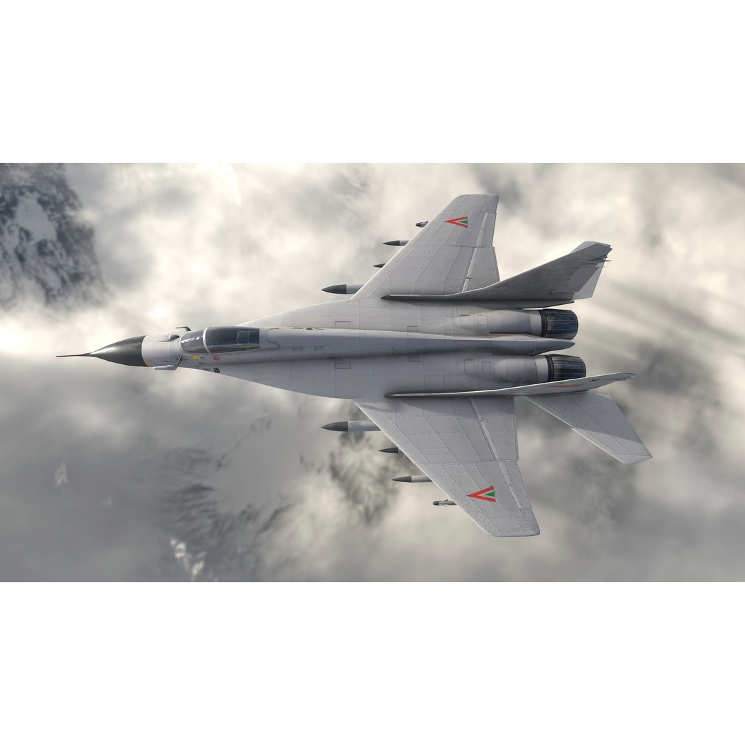Mig 29 3D Model – Low Poly Rigged Fighter Jet, FBX - View 15